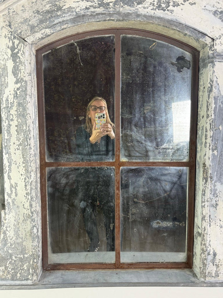 19th C. French Architectural Dormer Mirror