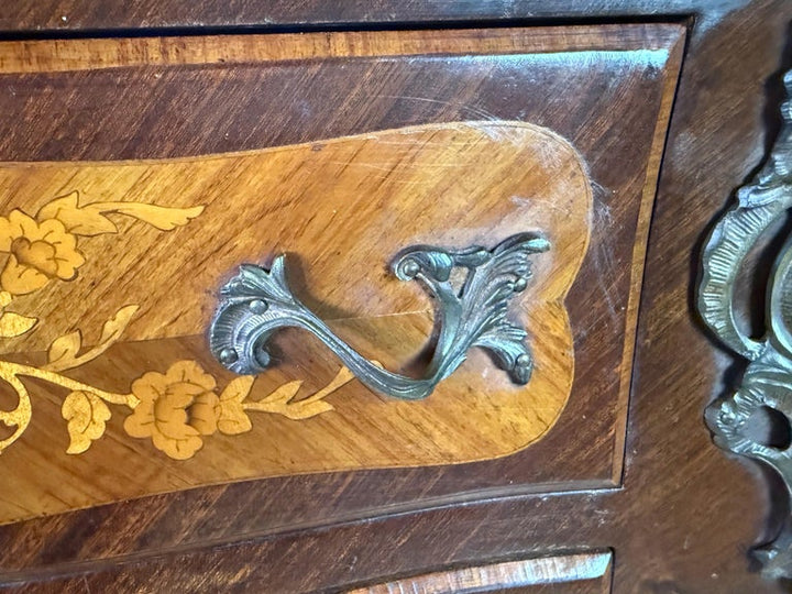 Pair of French Louis XV Style Marble-Top Commodes