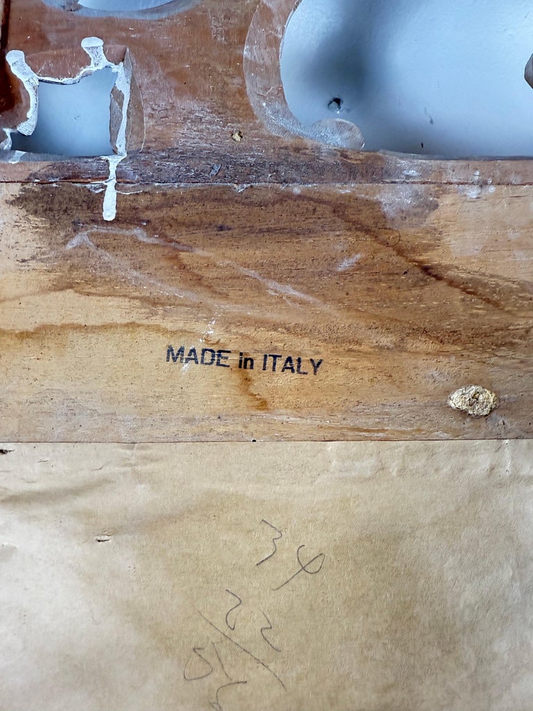 Large Carved and Painted Italian Rococo-Style Mirror