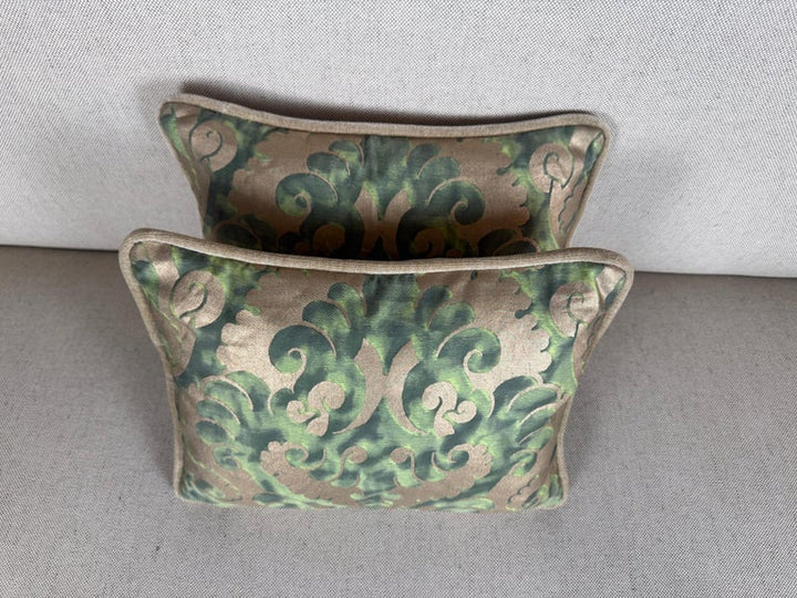 Pair of Petite Fortuny Venetian Textile Pillows