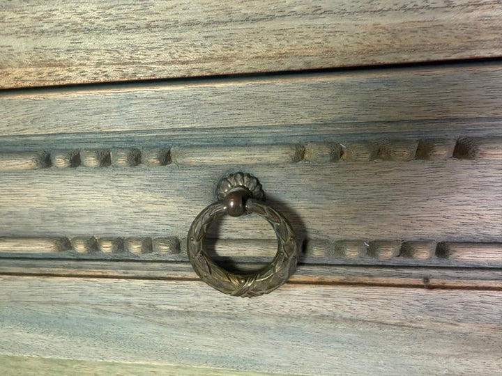 19th Century Italian Neoclassical Demilune Credenza with Marble Top