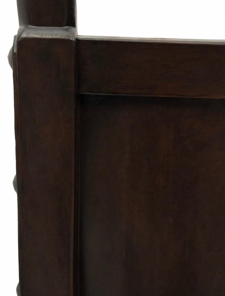 Set of 12 Monumental Spanish Colonial Revival Leather Dining Chairs