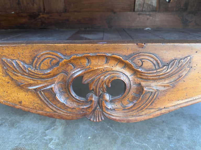 18th Century French Louis XV Provincial Buffet in Solid Walnut