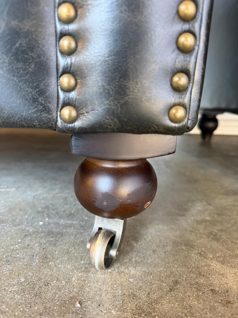 Pair of English CHesterfield Club Chairs- Tufted Armchairs