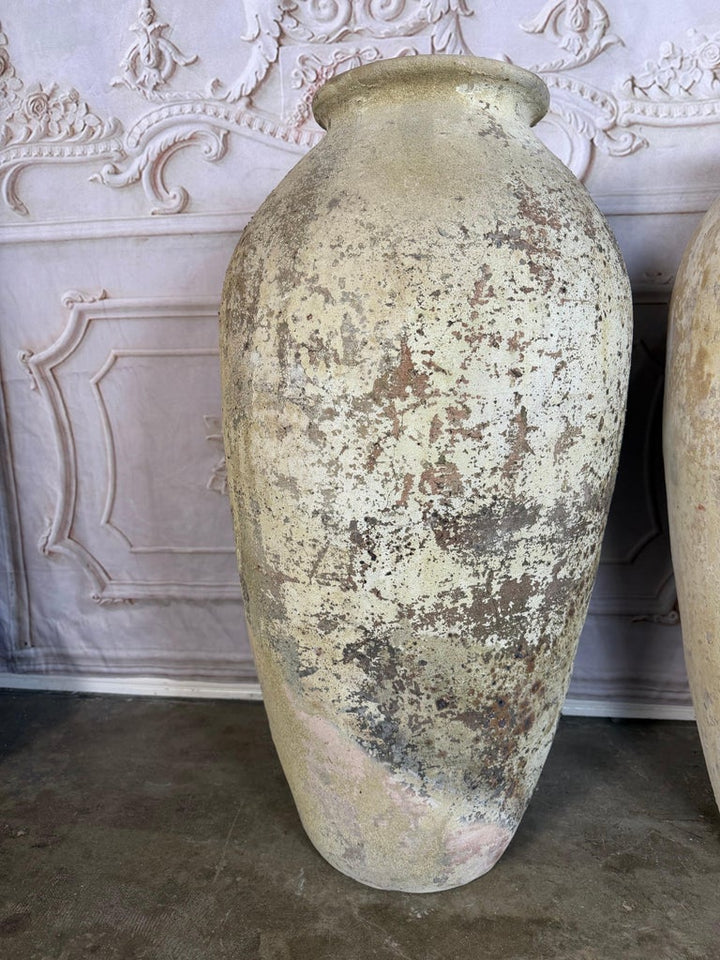 Spanish Colonial Hand-Painted Terracotta Urns, Mid-20th Century