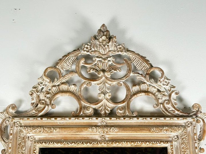 Large Carved and Painted Italian Rococo-Style Mirror