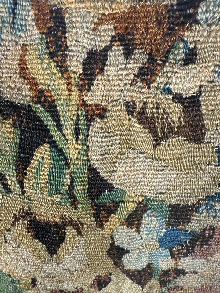 Pair of Pillows with 18th Century French Tapestry Panels by Melissa Levinson