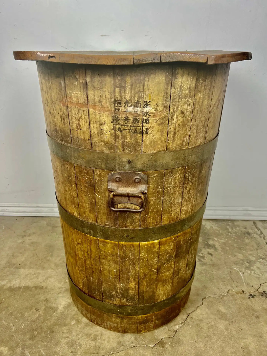 Vintage Japanese Saki Barrel Table