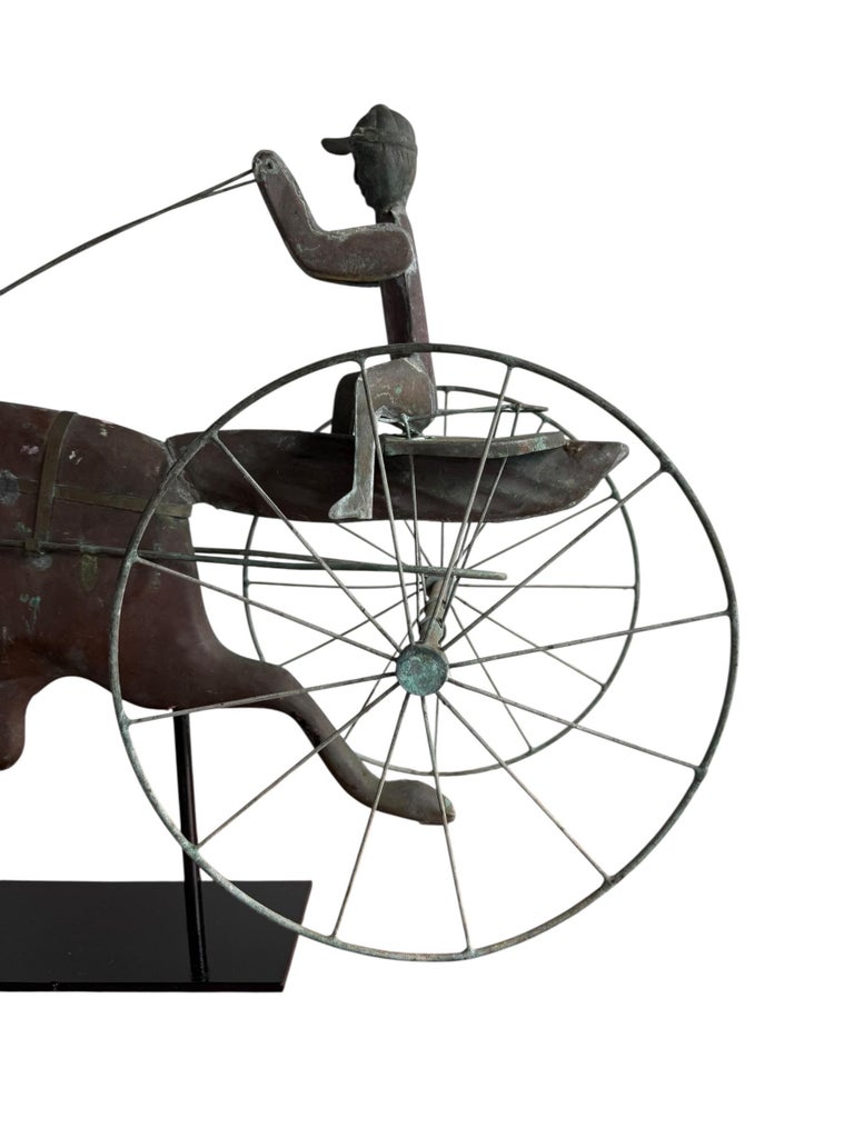 American Copper and Brass Sulky Driver Weather Vane