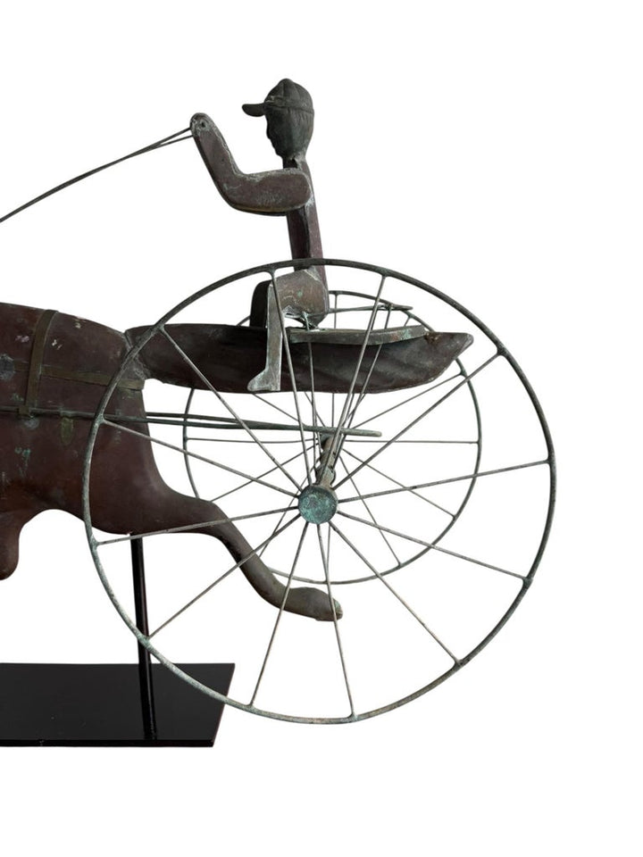 American Copper and Brass Sulky Driver Weather Vane