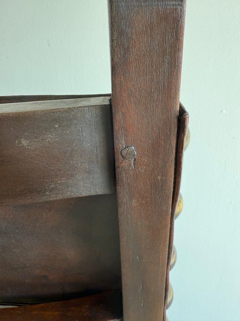Set of Ten Spanish Revival Leather Dining Chairs, circa 1920s