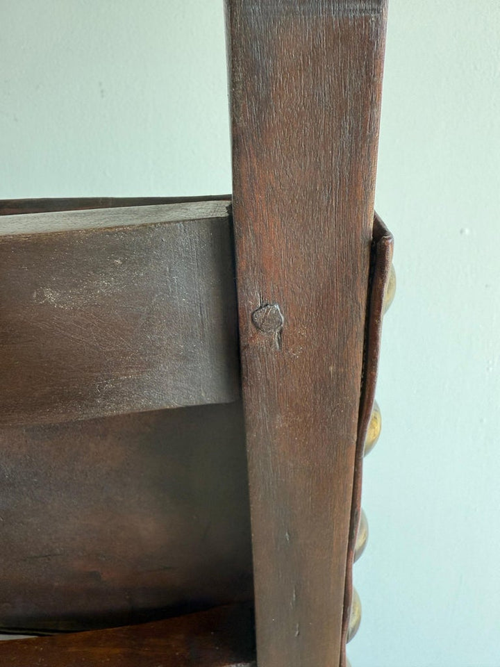 Set of Ten Spanish Revival Leather Dining Chairs, circa 1920s