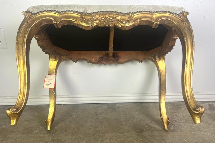 French Louis XV Style Gilt Wood Bench