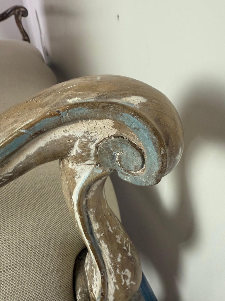 19th Louis XV Style Linen Settee