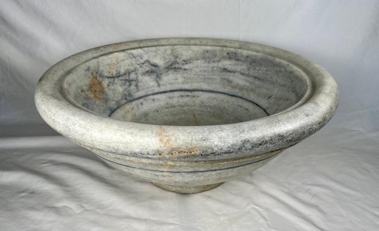 Italian Round Limestone Sink-Early 20th Century