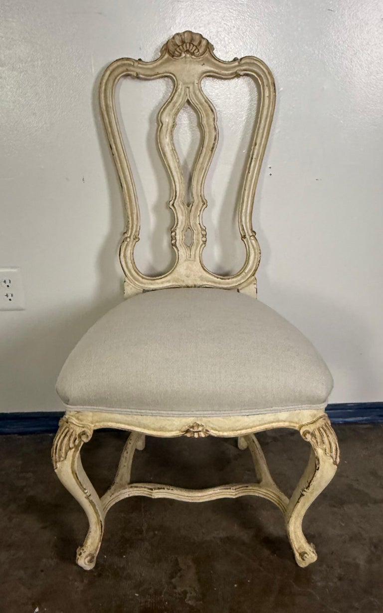 Set of Eight French Louis XV Style Dining Chairs