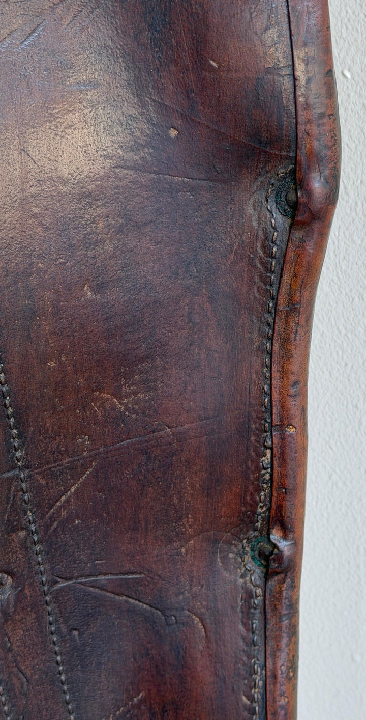 Antique 19th C. Cavalry Leather Rifle Scabbard - Original Hand-Stitched Saddle