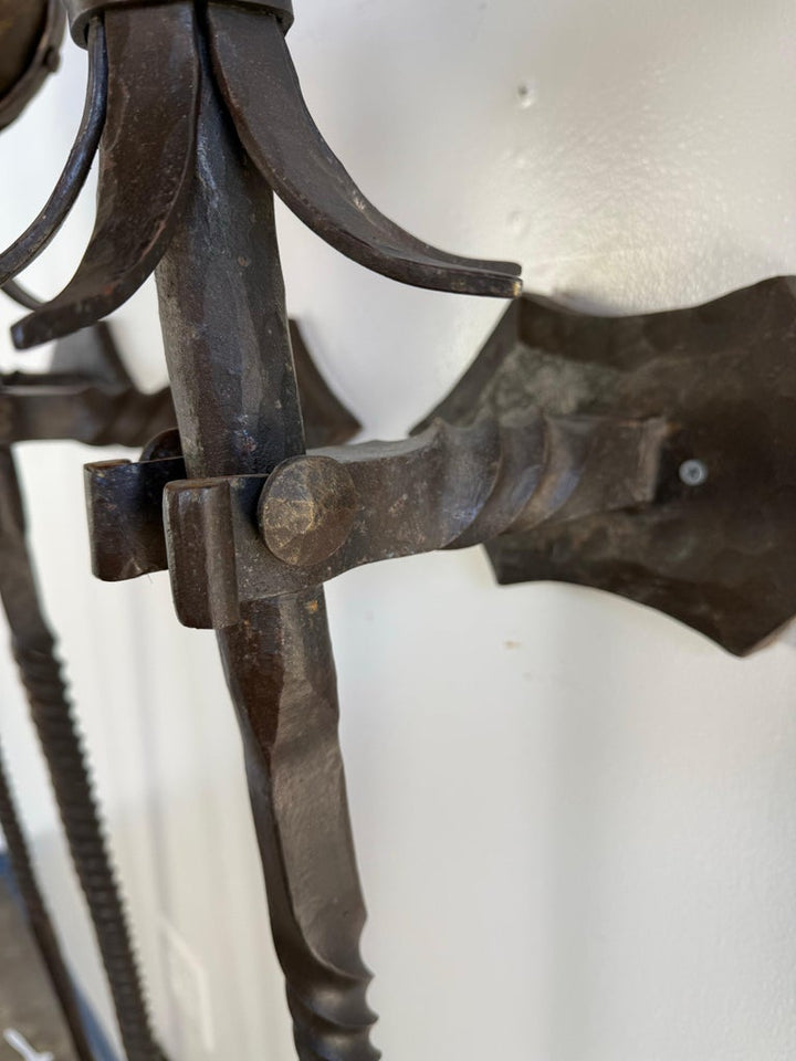 Set of Five Spanish Wrought Iron Sconces