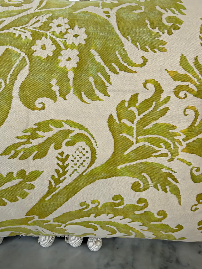 Pair of Mariano Fortuny Pillows - with Designer Pom-Pom Trim