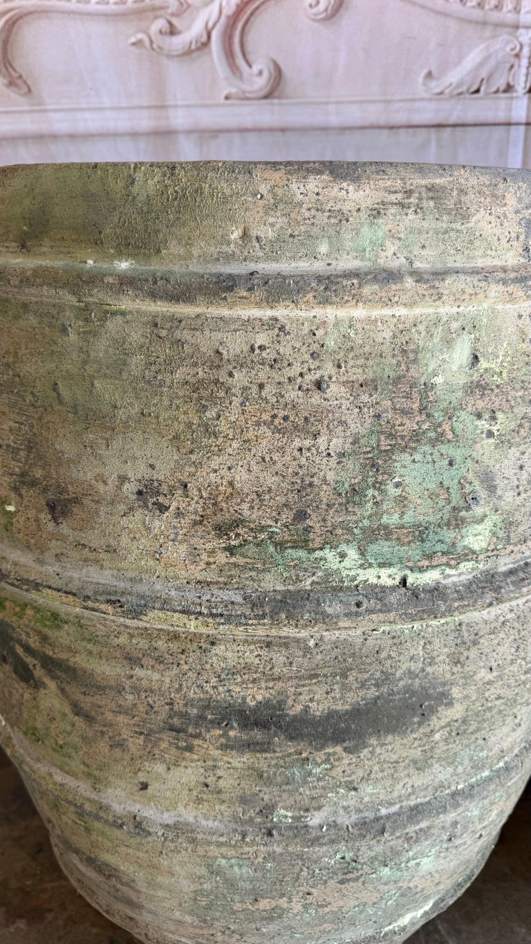 Mediterranean Barrel Olive Jars, Patinated Terracotta