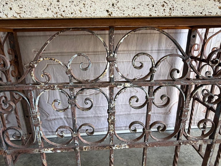 Spanish Revival Console Table - Fossilized Stone Top