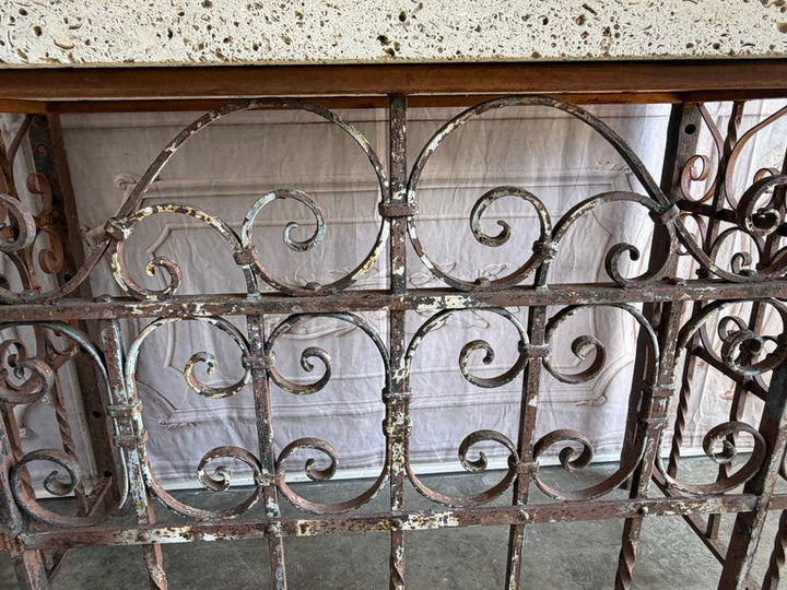 Spanish Revival Console Table - Fossilized Stone Top