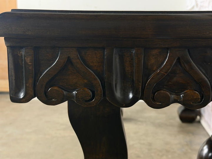 Spanish Revival Hand-Carved Walnut Console Table, Circa 1920-1940