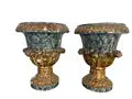 Pair of 19th Century Italian Polychrome Urns