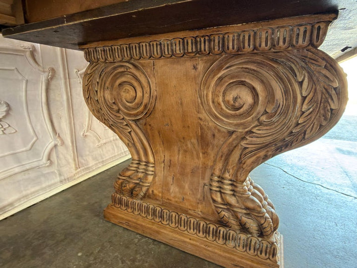 Italian Tuscan Revival Extendable Dining Table