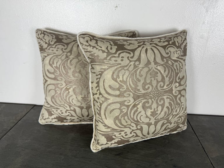 Custom Fortuny Pillows Using Vintage Fortuny Fabric, by Melissa Levinson