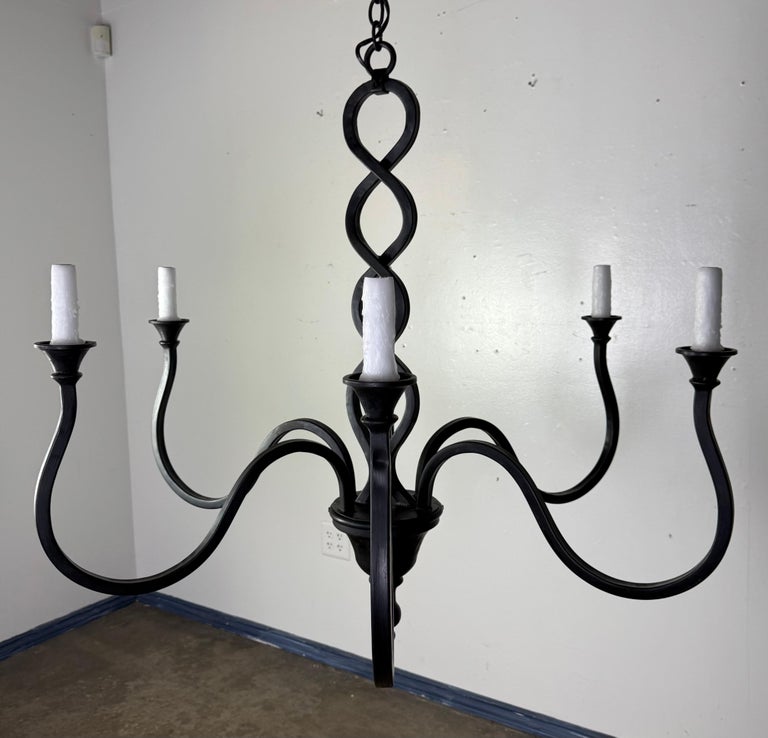 Wrought Iron Mulholland Chandelier by Miamar Home