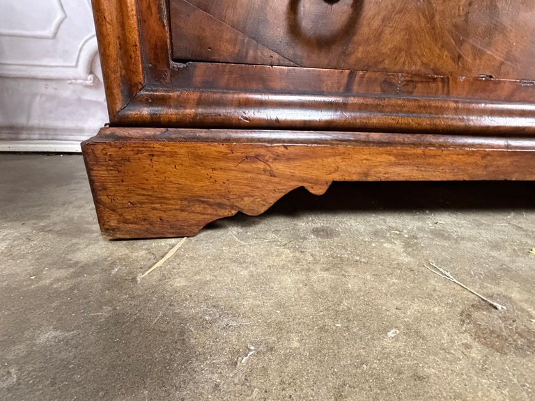 Antique French Louis Philippe Burl Walnut Commode-Marble Top