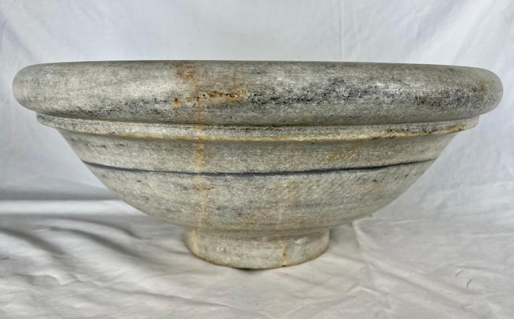 Italian Round Limestone Sink-Early 20th Century