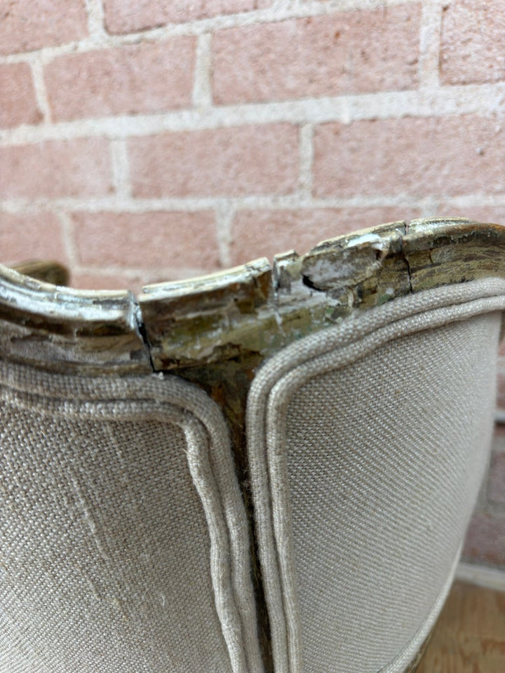 Antique French Louis XVI Petite Corbeille Vanity Chair