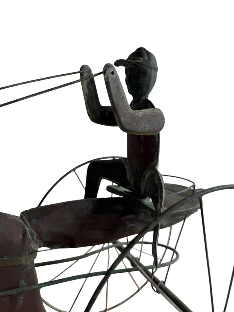 American Copper and Brass Sulky Driver Weather Vane