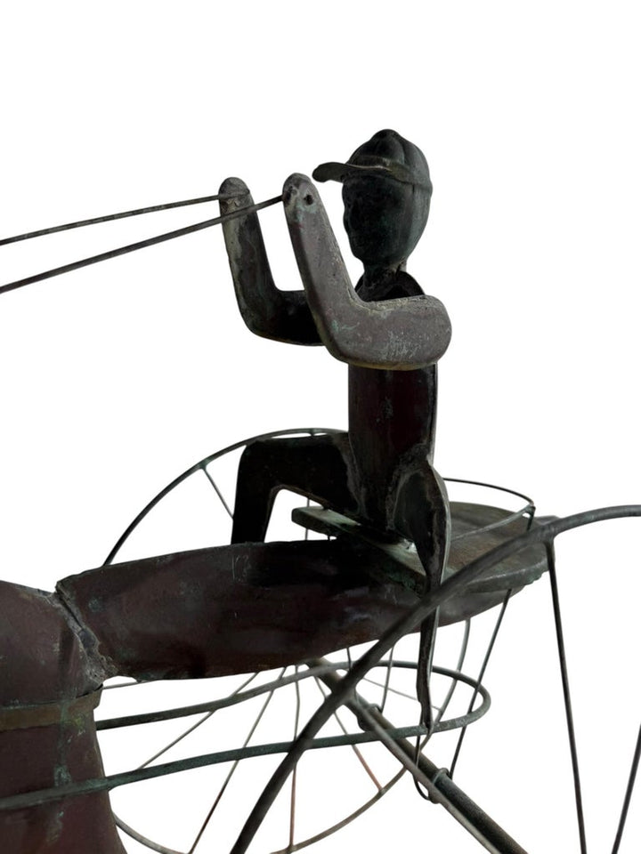 American Copper and Brass Sulky Driver Weather Vane
