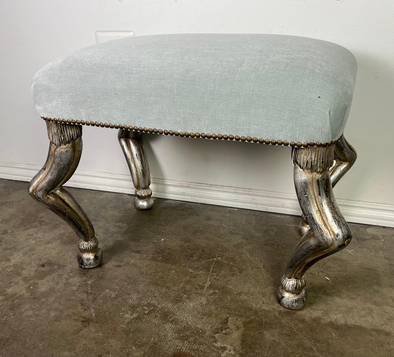 Pair of Benches w/ Silvered Antelope Legs