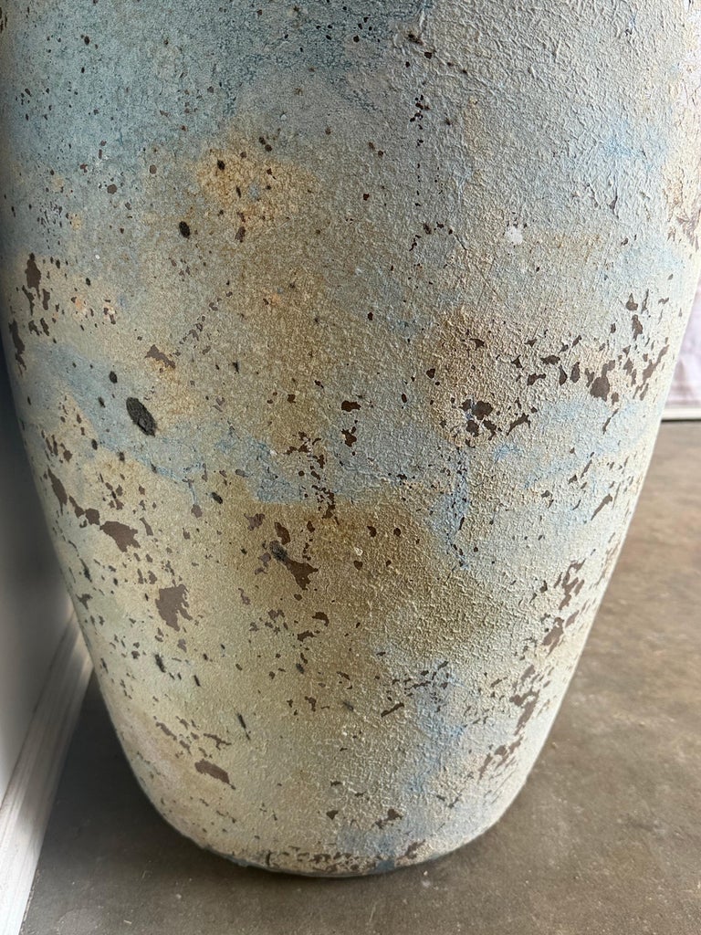 Pair of Monumental Atelier Vierkant Style Planters - Ocean Blue Patina