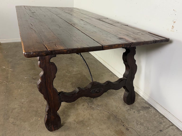 19th C. Rustic Spanish Trestle Table