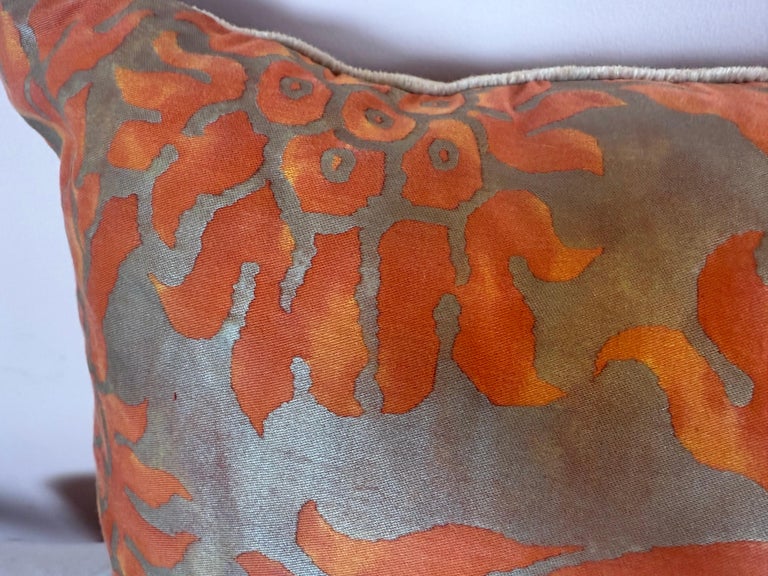 Burnt Orange Fortuny Pillow