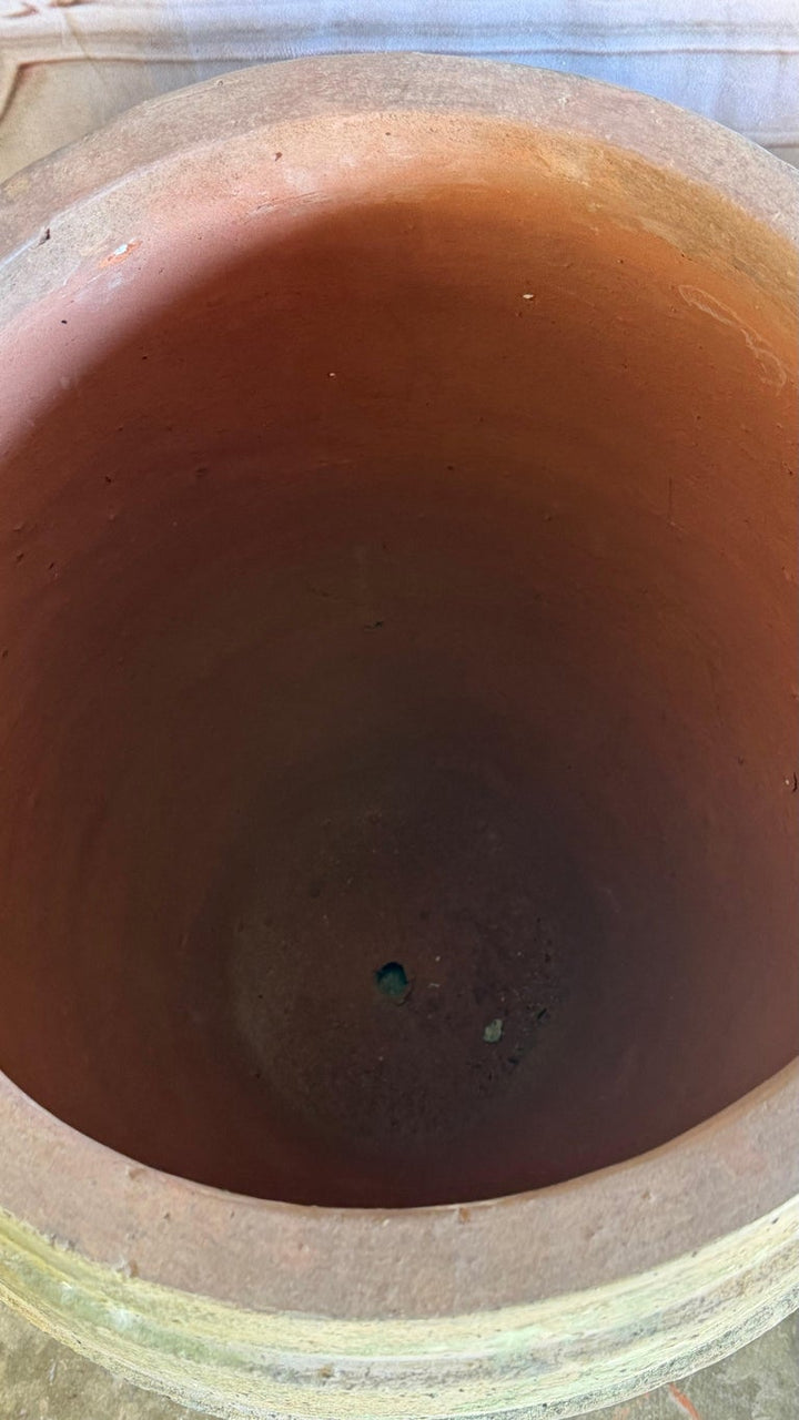 Mediterranean Barrel Olive Jars, Patinated Terracotta