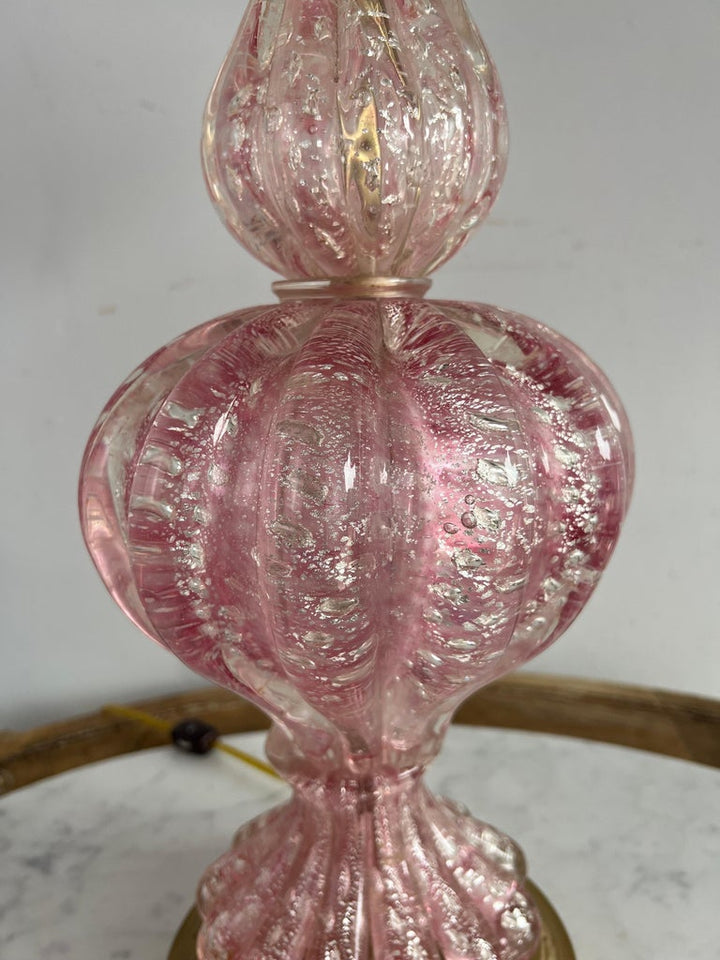 Pair of Vintage Murano Lamps w/ Parchment Shades