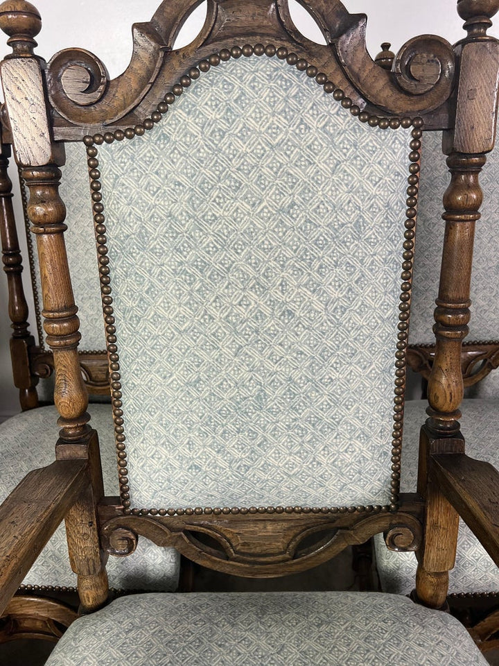 Set of Eight English Dining Chairs-19th Century