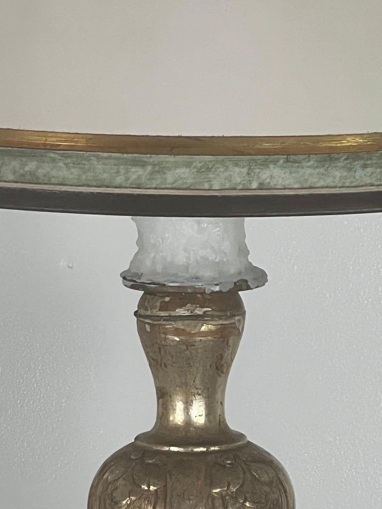 Pair of Italian Borghese Lamps with Parchment Shades