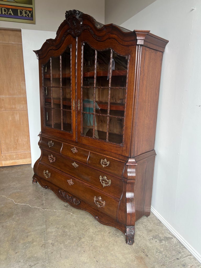 18th C. Mahogany Dutch Cabinet