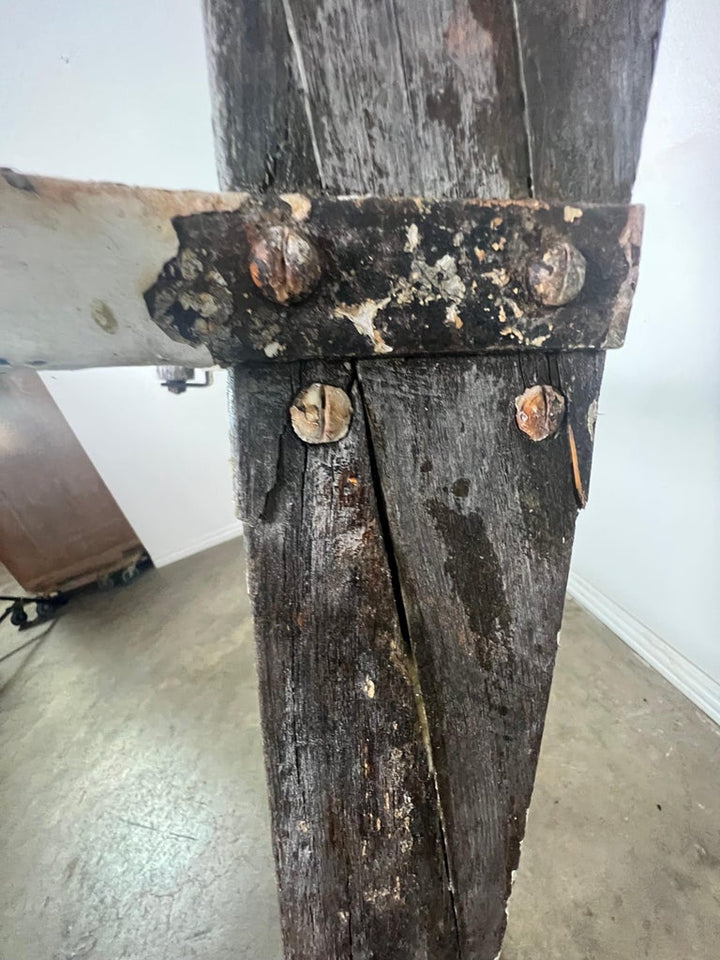 Antique Library Ladder with Great Patina