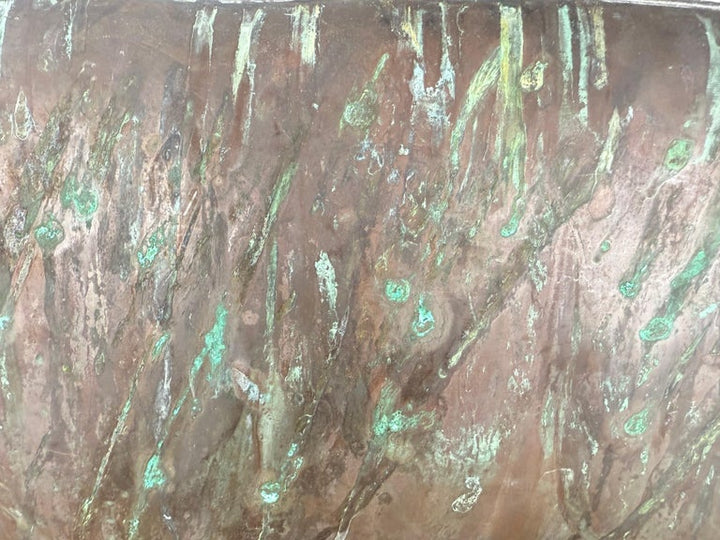 Antique Copper Pig Folk Art Weathervane on Custom Iron Stand