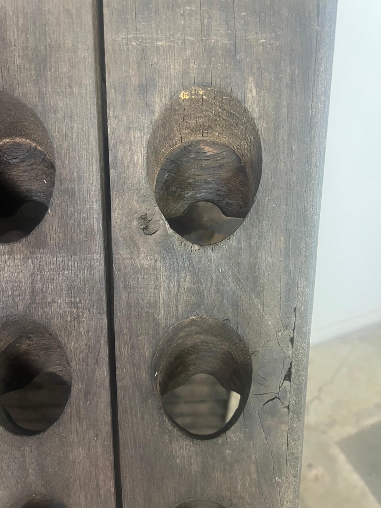 19th century French Oak Wine Rack