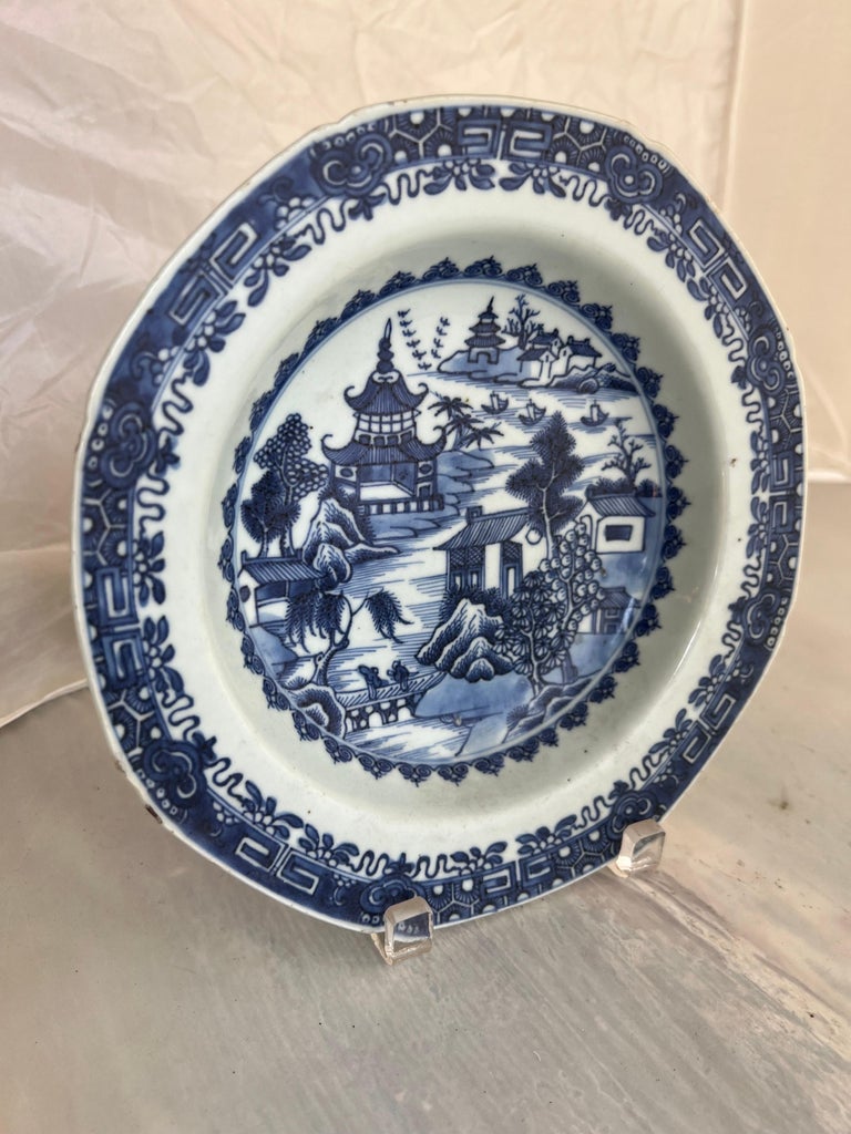 18th C. Blue & White Chinese Export Plate