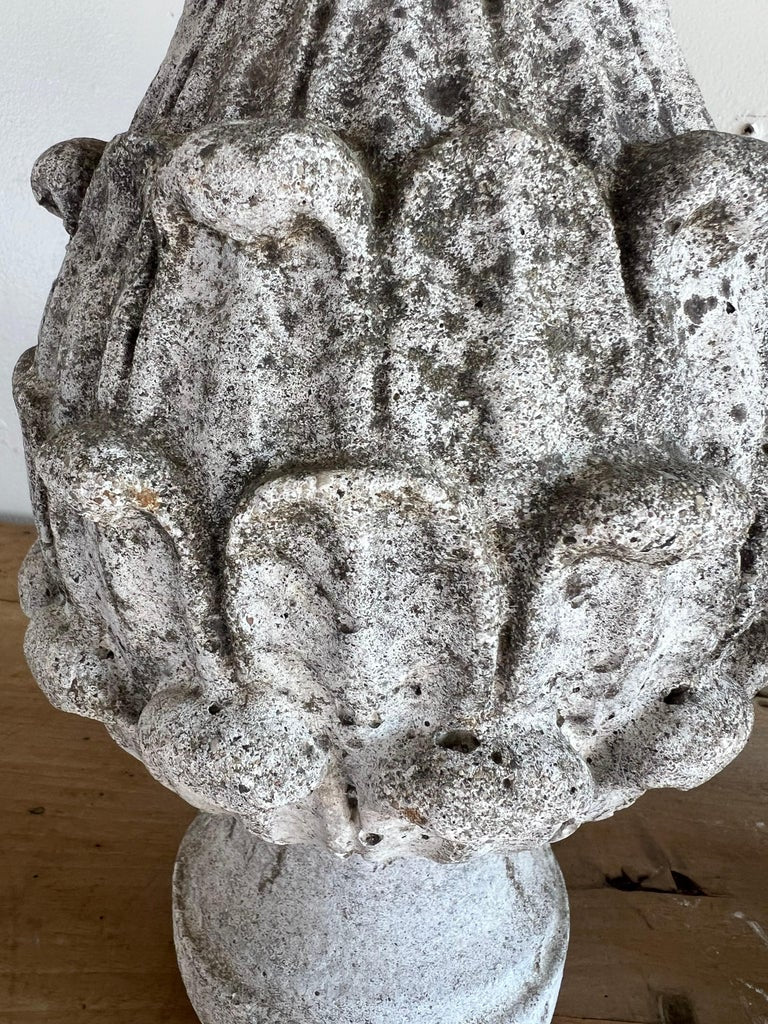 Pair of 19th C. Italian Stone Artichokes